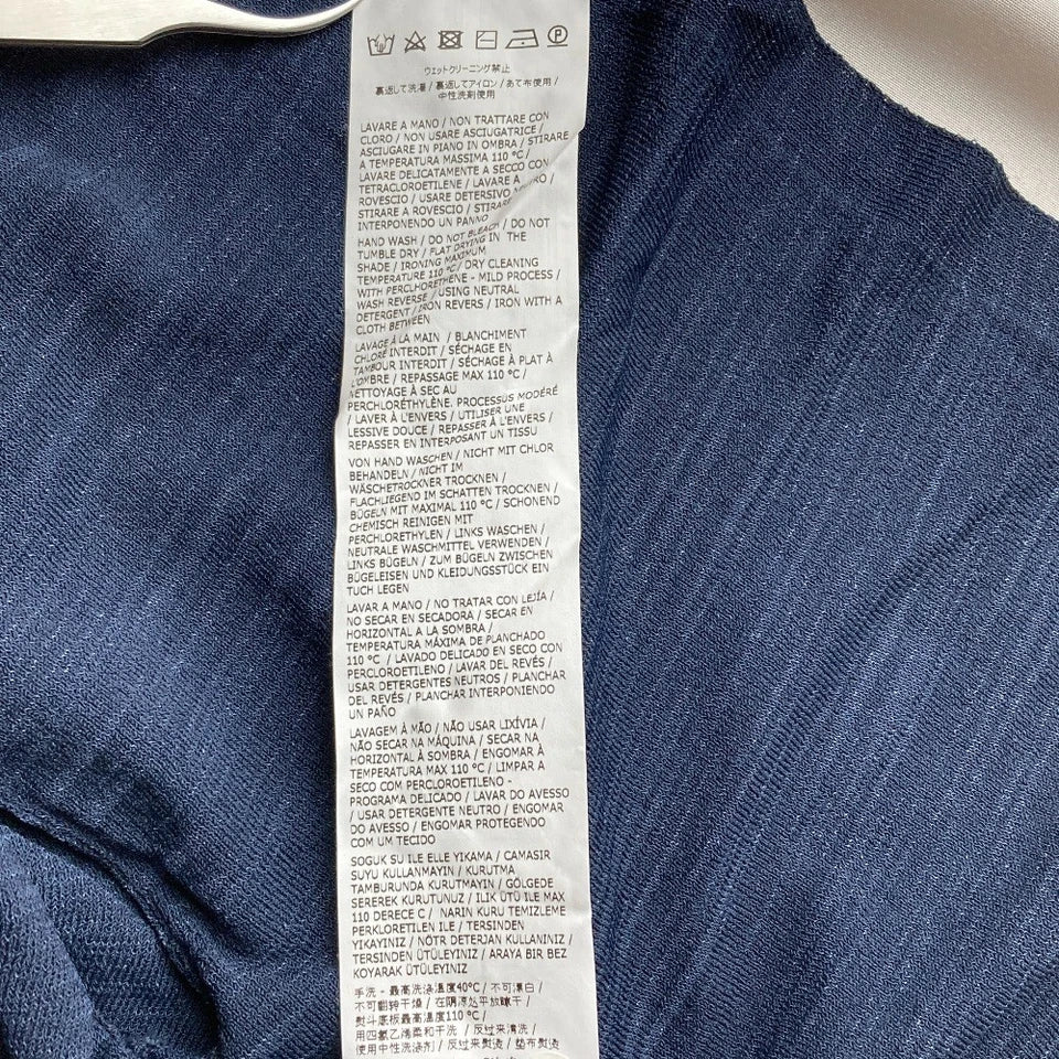 MAXMARA SPORTMAX ITALY.  Navy Cropped Knit Cardigan