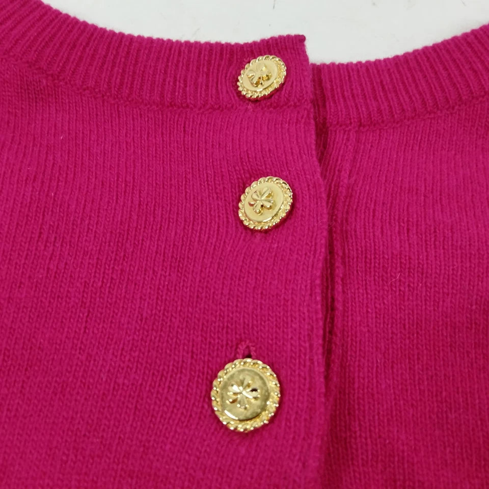 CHANEL PARIS. Vintage Bordeaux Cashmere Top w/3 Chanel Button Back