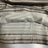 ADORE JAPAN. Grey Puff Sleeve Striped Linen Dress