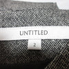 UNTITLED JAPAN. Gray Long Sleeve Knee-Length Ruffled Dress