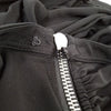 Givenchy Paris. Black Rayon Gathered, Ruched, Skirt, w/Zipper AccentS