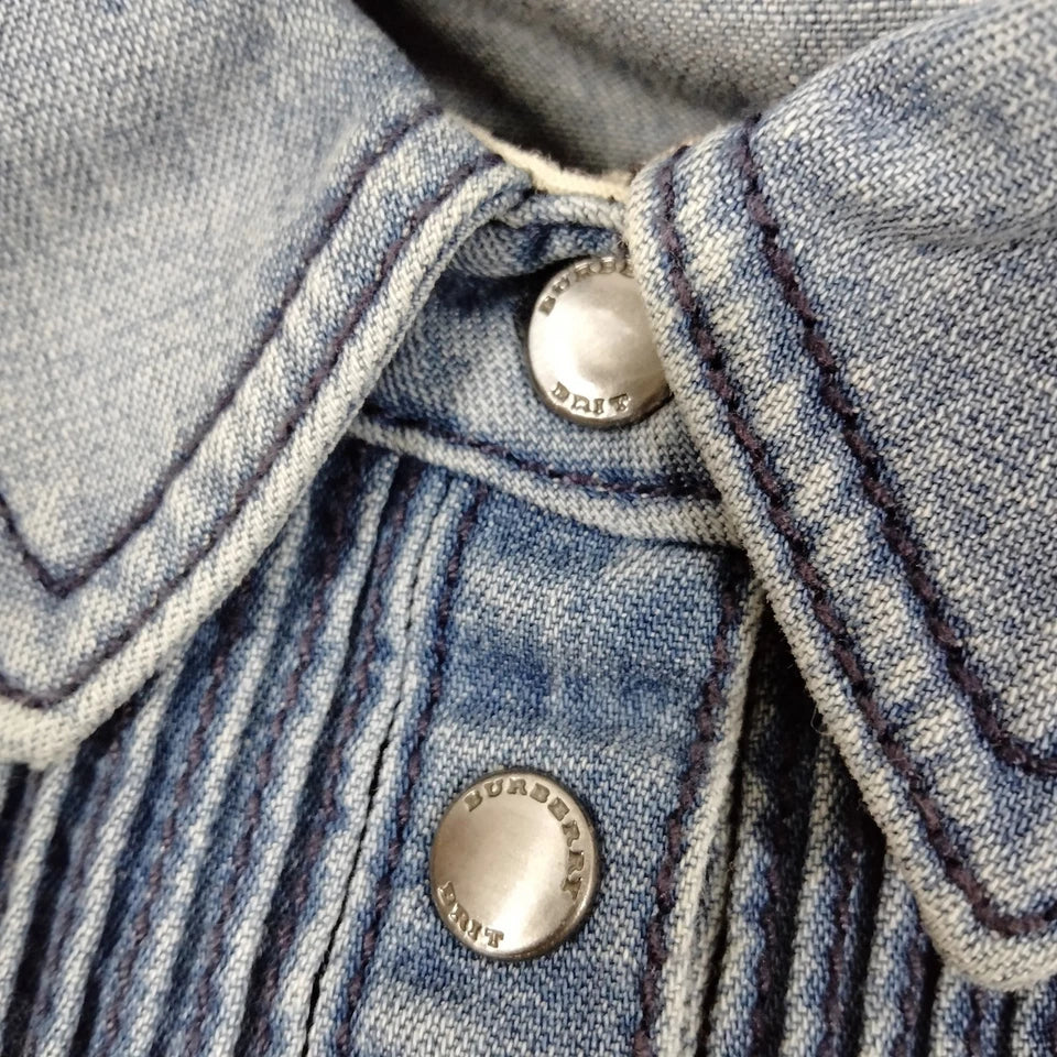Burberry Brit UK. Cotton Belted Denim Sleeveless Dress