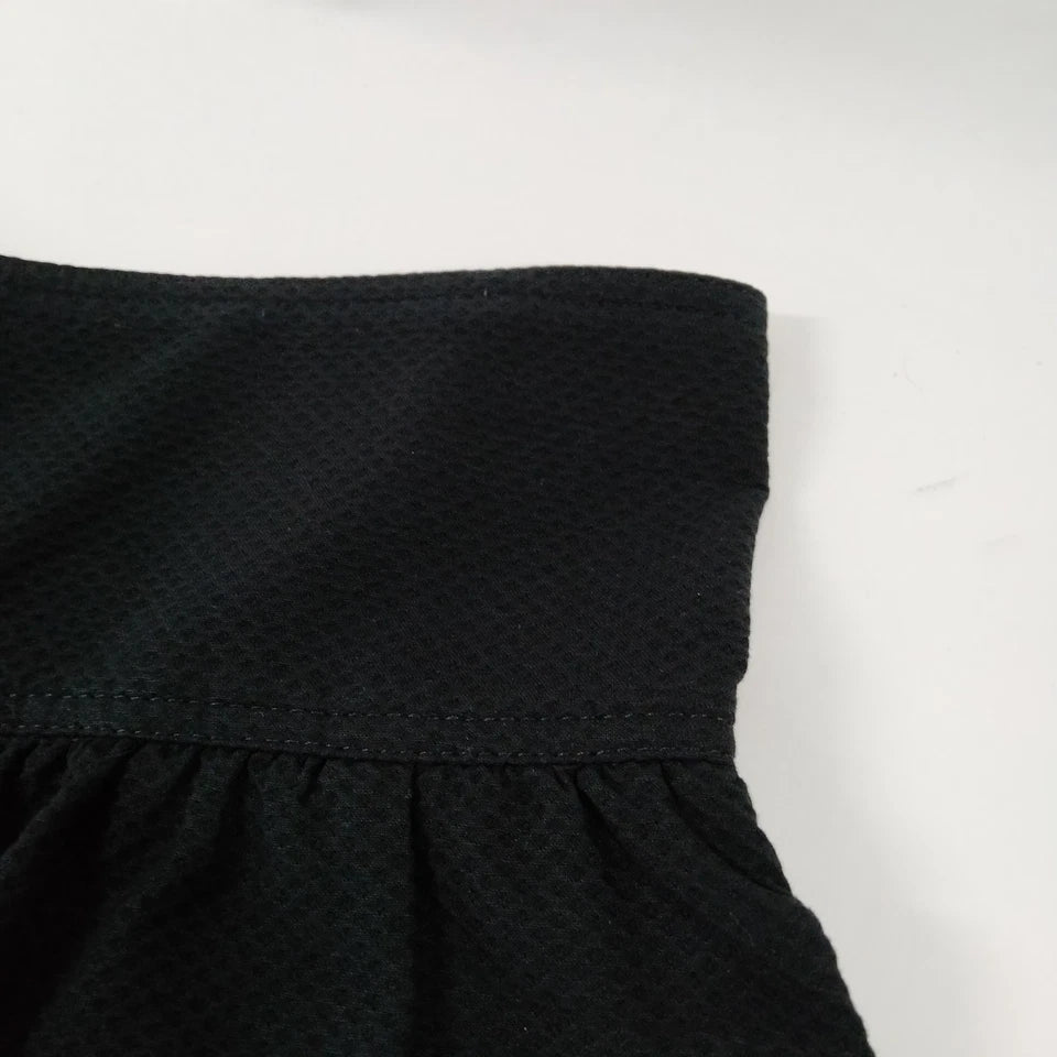 Fendi ITALY. Black Cotton Flare Skirt