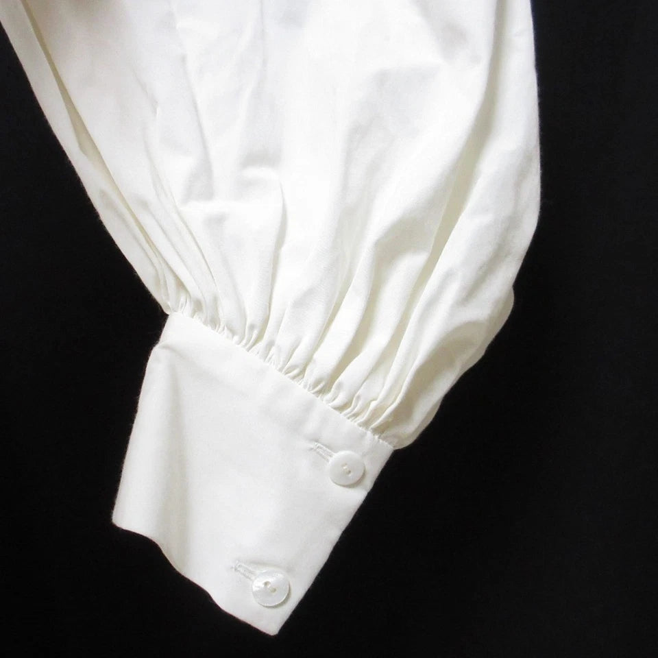 UNITED ARROWS JAPAN. 24SS Collection White Balloon Sleeve Gathered Flare Dress