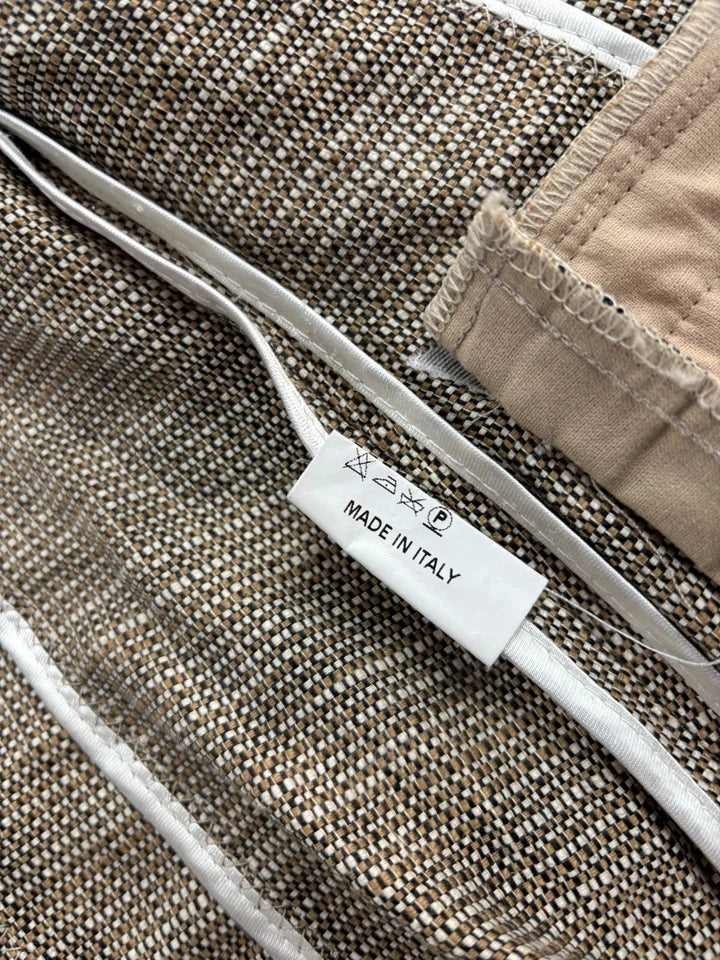 Tricot Chic (Hysteric Glamour, no Label) JAPAN. Vintage 2000s Cotton Tweed Zipper Distressed Tweed Jacket