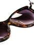 Alexander McQueen UK Tortoise Shell Cat Eye Sunglasses Violet Gradient Lenses