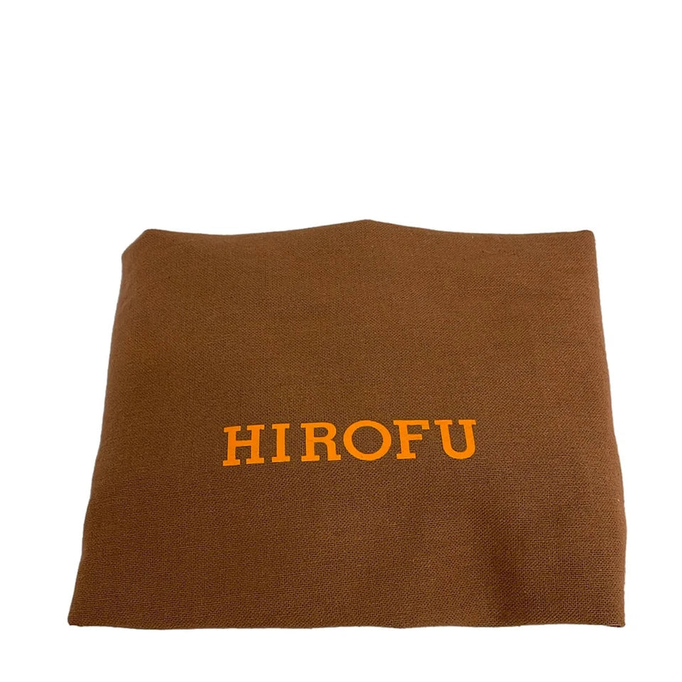 HIROFU JAPAN. Black Distressed Leather H Logo Shoulder Bag
