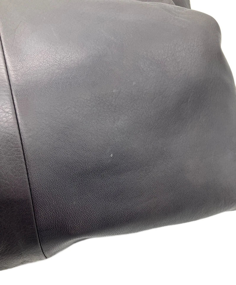 KAWA-KAWA JAPAN. Gray Leather Shoulder Bag / Crossbody Bag