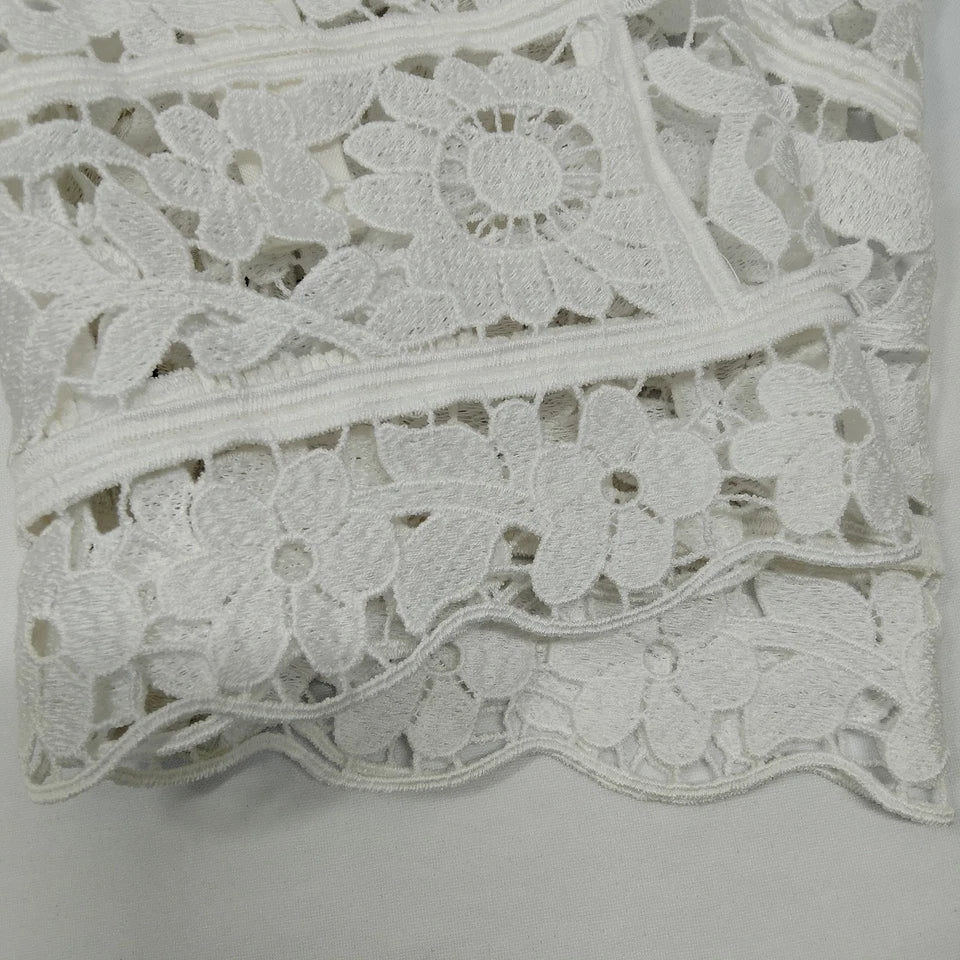 DOLCE&GABBANA ITALY. NEW W/TAGS Lace Linen Cotton Polyester Top