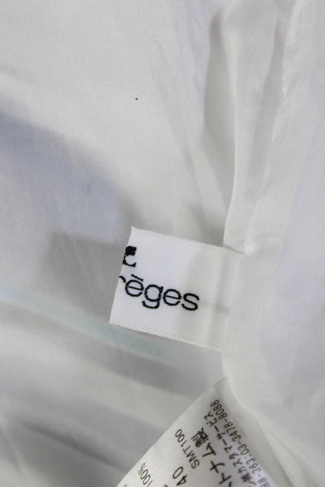 Courreges Paris. Black Striped Sleeveless  A-Line Shift Dress