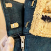 Chanel Paris. Blue W Embellishment Cotton Polyurethane Jeans