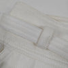 Chanel Paris. Vintage White Cotton Belted Logo Skirt