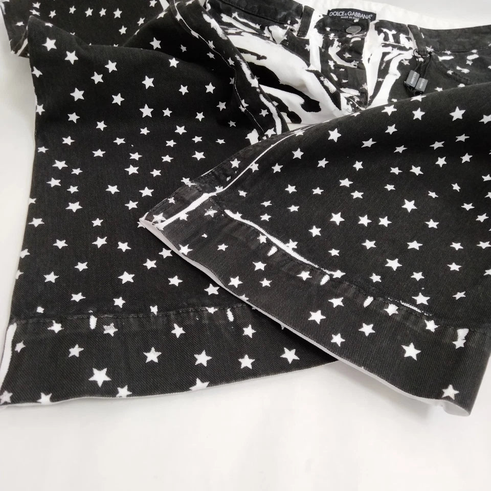 DOLCE&GABBANA ITALY. Black Cotton Polyurethane Pants