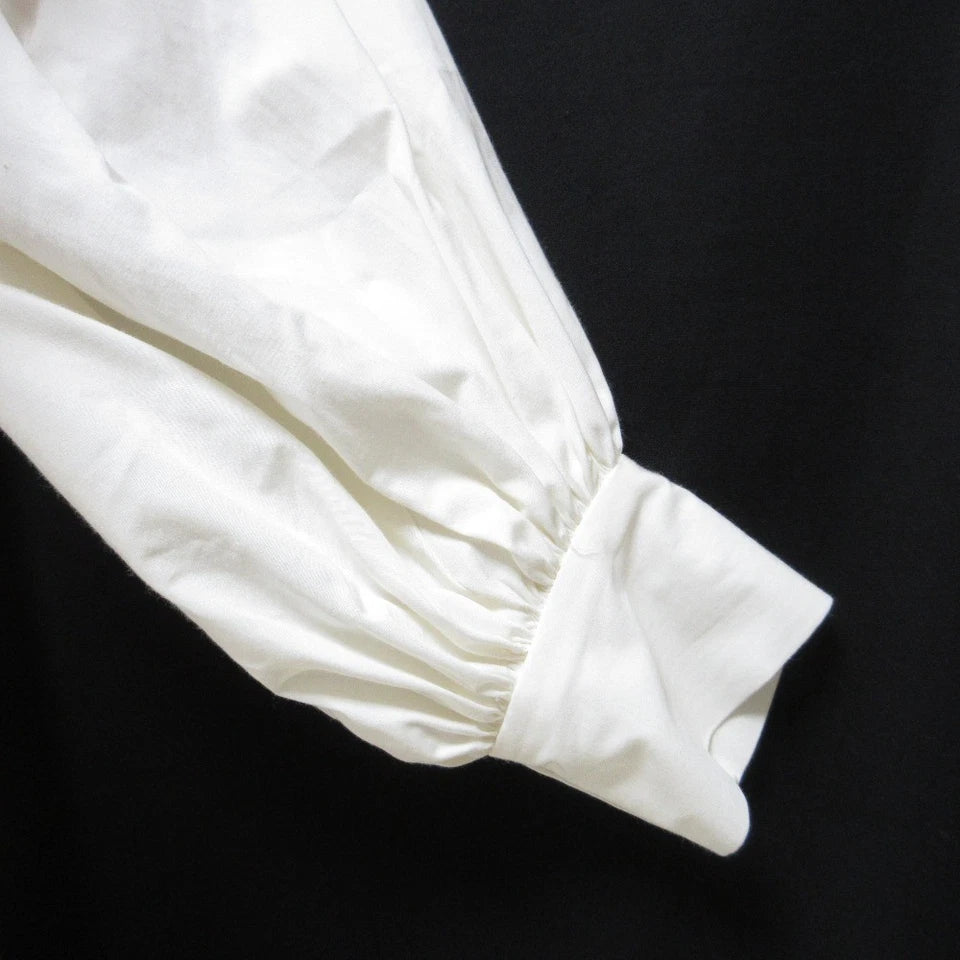 UNITED ARROWS JAPAN. 24SS Collection White Balloon Sleeve Gathered Flare Dress