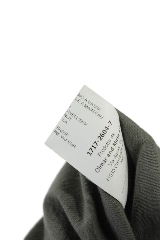 Rick Owens Paris. Lilies Green Cotton Short Sleeve Ruched Dress