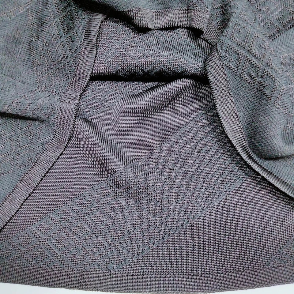 Givenchy PARIS.Black Rayon Acrylic Nylon Logo Skirt