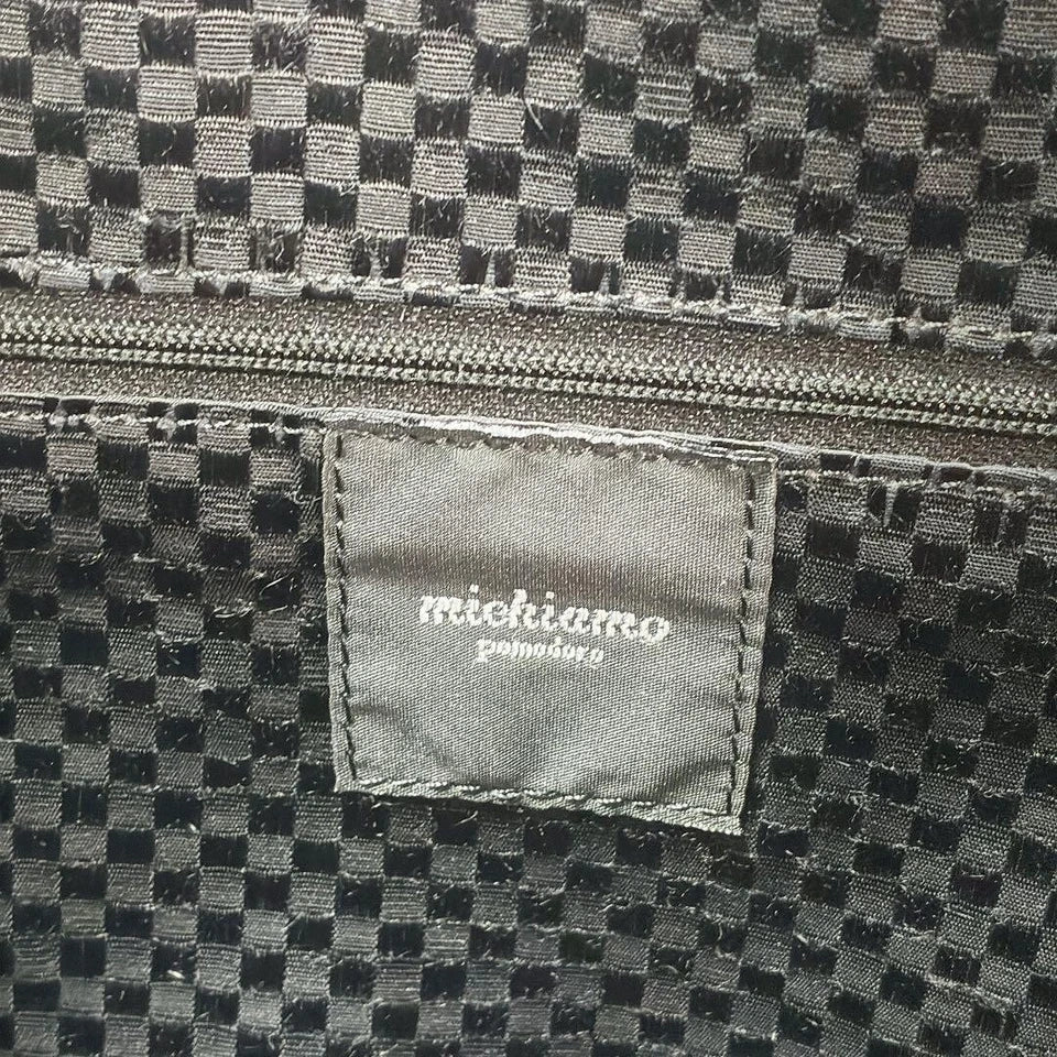 MICHIAMO JAPAN. Black Kip Leather Shoulder Bag / Tote Bag