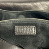 HIROFU JAPAN. Black Distressed Leather H Logo Shoulder Bag