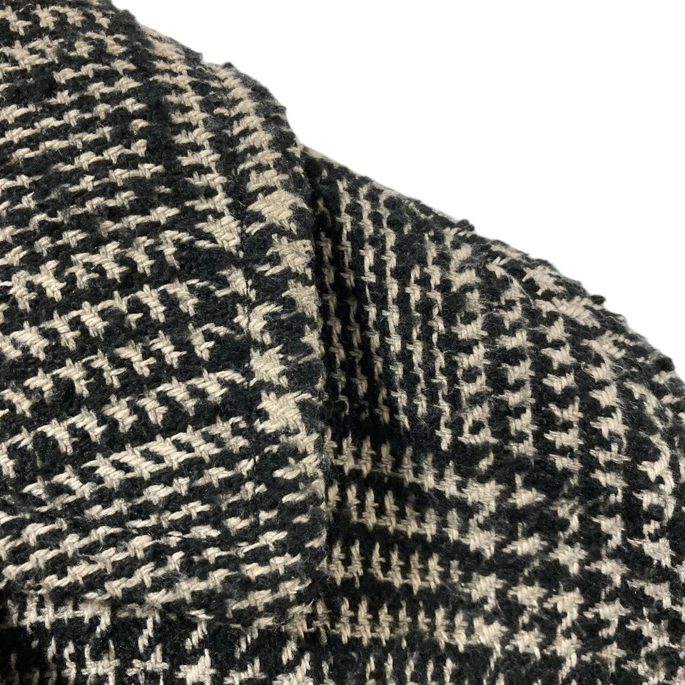 UNITED TOKYO JAPAN. Black/Grey Plaid Tweed Coat
