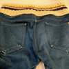Chanel Paris. Blue W Embellishment Cotton Polyurethane Jeans