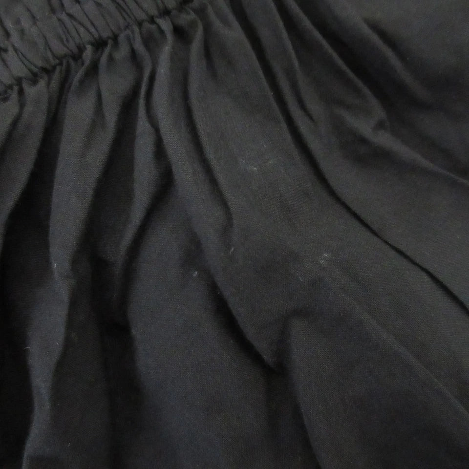 Spick and Span Japan. 24SS Collection Black Cotton Voile Tucked Frill Blouse