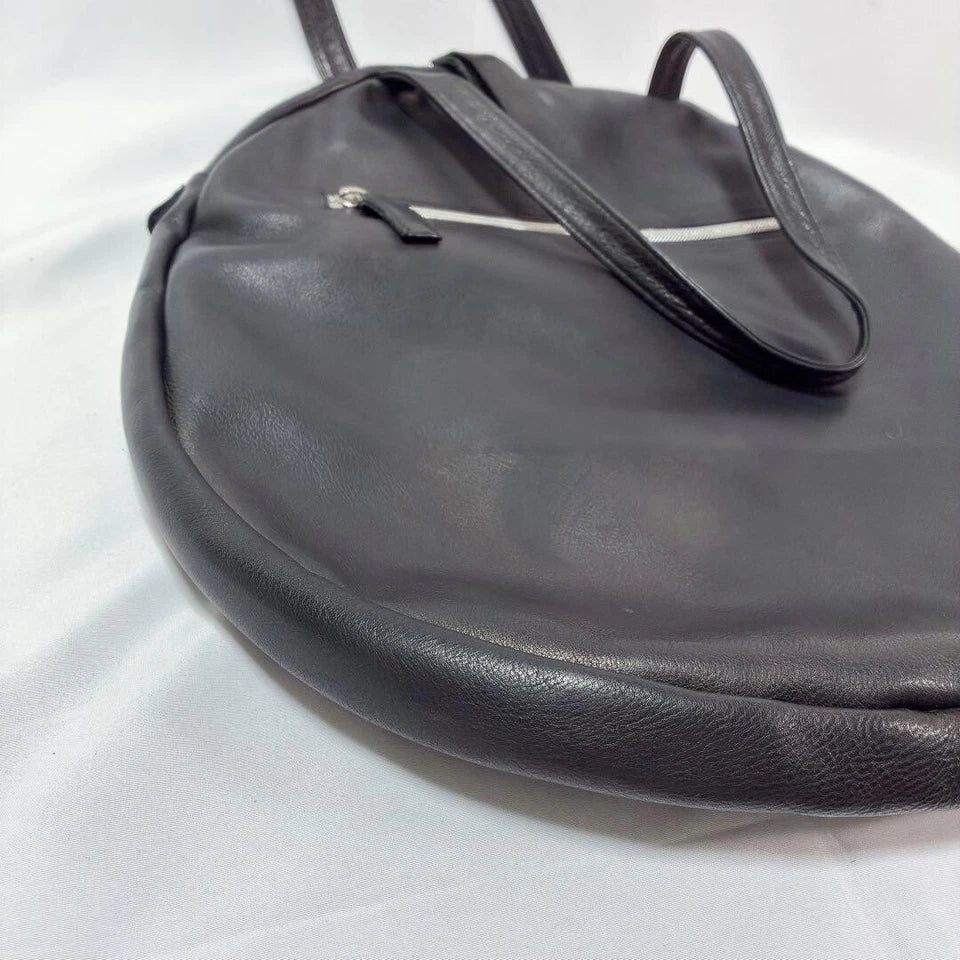MICHIAMO JAPAN. Black Kip Leather Shoulder Bag / Tote Bag