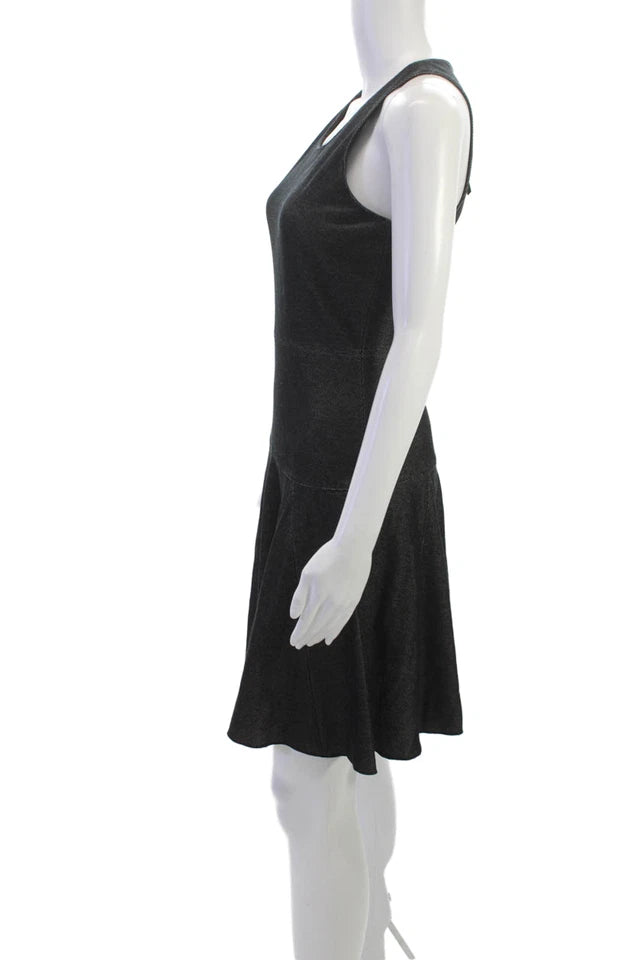 Rag & Bone NY. Gray Cotton Fit &  Flare Sleeveless Dress