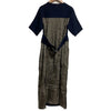 UNITED TOKYO JAPAN. Rayon Blend Navy/Brown Back Check Dress