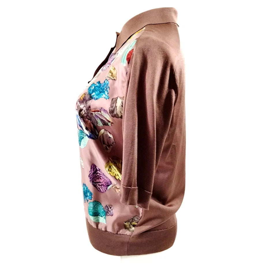Hermes Paris. Multi-Color Silk Top