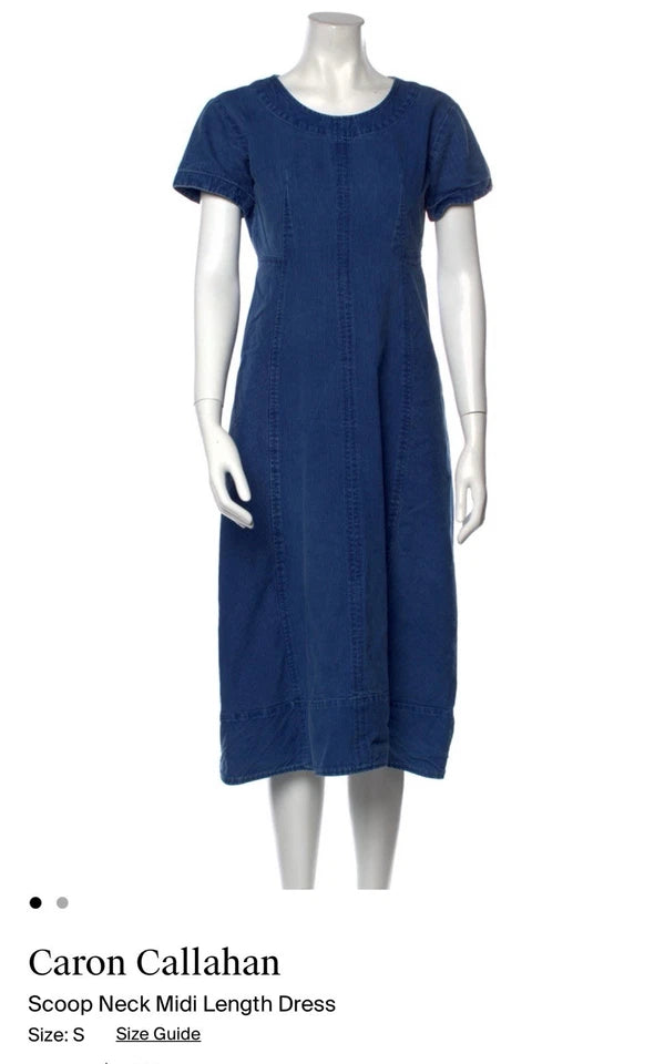 Caron Callahan NYC. Blue Denim Shirt Dress