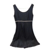 Fendi Italy. Black w/White Accents Acetate Rayon Cupro Dress