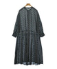 Spick and Span Japan. Black (Dot Pattern) Semi-Sheer Shirt Dress