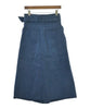 VOUSETES JAPAN. Blue Linen/Poly Blend Long/Maxi Length Skirt