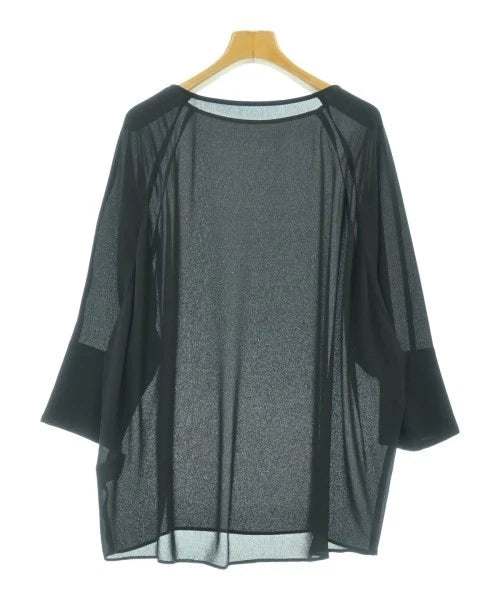 FRAMeWORK JAPAN. Black Semi-Sheer PolyTech Blouse