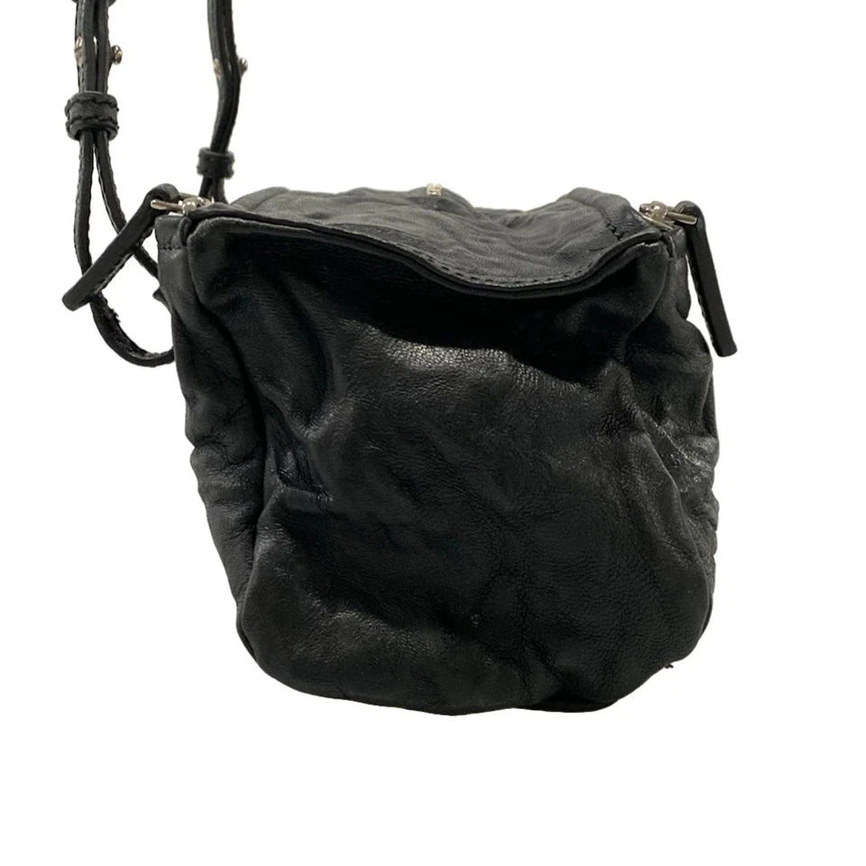 Givenchy Paris. Black Unborn Calf Leather Mini Shoulder Bag / Crossbody Bag