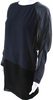 Acne Studios Sweden. Navy/Black Colorblock Long Sleeves Mini Dress