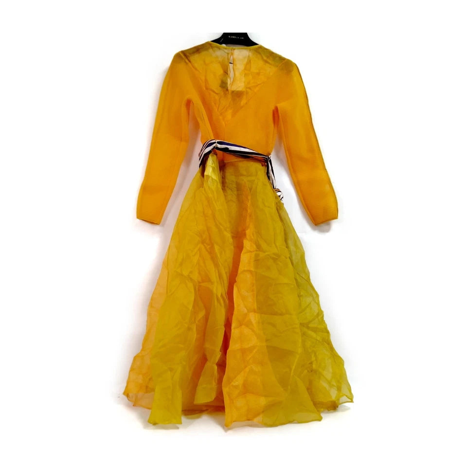 Fendi Italy. Vintage Silk Polyester w/Scarf/Sash Dress