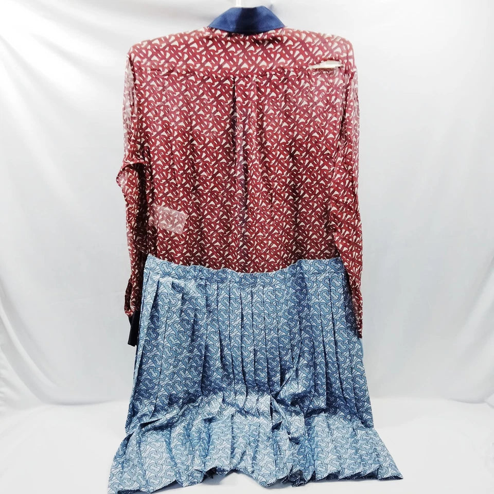 BURBERRY UK. Vintage Silk/Poly Blend Dress