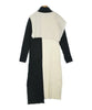 UNITED TOKYO JAPAN. BlackxIvory Nylon/Cotton Knit Dress