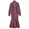 emmi Japan. 22AW Collection Bordeaux Flared Shirt Dress