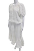 RHODE  Maxi Bohemian White Square Neck Short Sleeve Dress