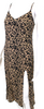 Reformation NY. Brown Spotted Adjustable V-Neck Sleeveless Maxi Dress
