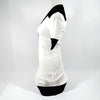 Balenciaga Paris. Black/White Rayon Polyurethane Acetate Dress Button Accents