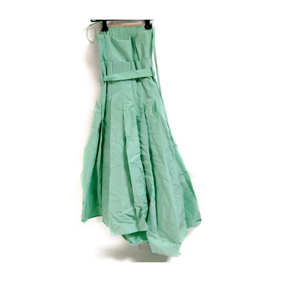 FENDI ITALY. Vintage Cotton Blend Light Green Dress