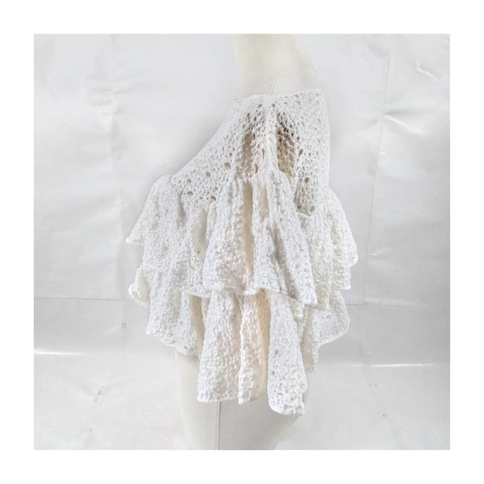 Chanel PARIS. White Cotton/Nylon Blend Top