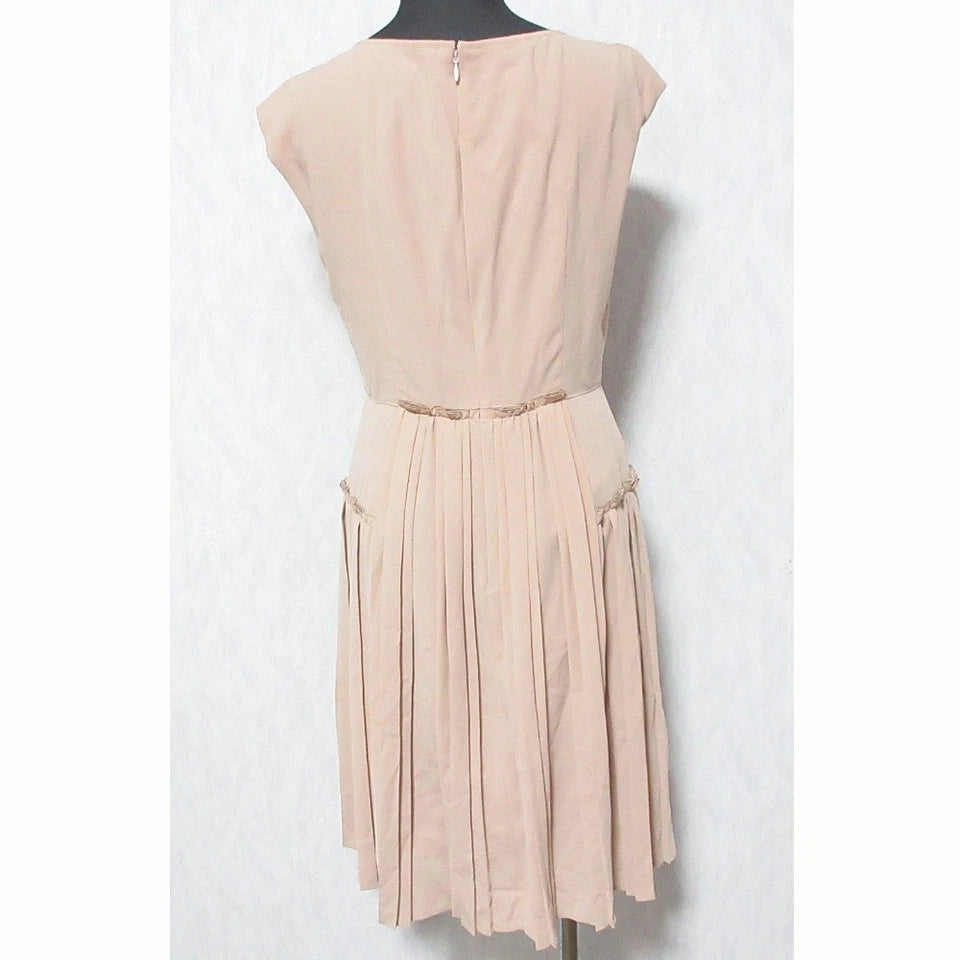 ANAYI JAPAN. Pink, Beige Sleeveless Dress
