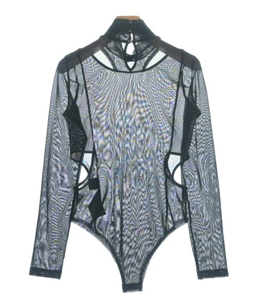 UNITED TOKYO JAPAN. Black Cut/Sew Semi Sheer Bodysuit