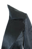 Donna Karan. Black Collared Button Cotton/Nylon Long Sleeve Blazer