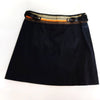 Gucci Italy. Vintage Black Cotton Polyurethane Skirt