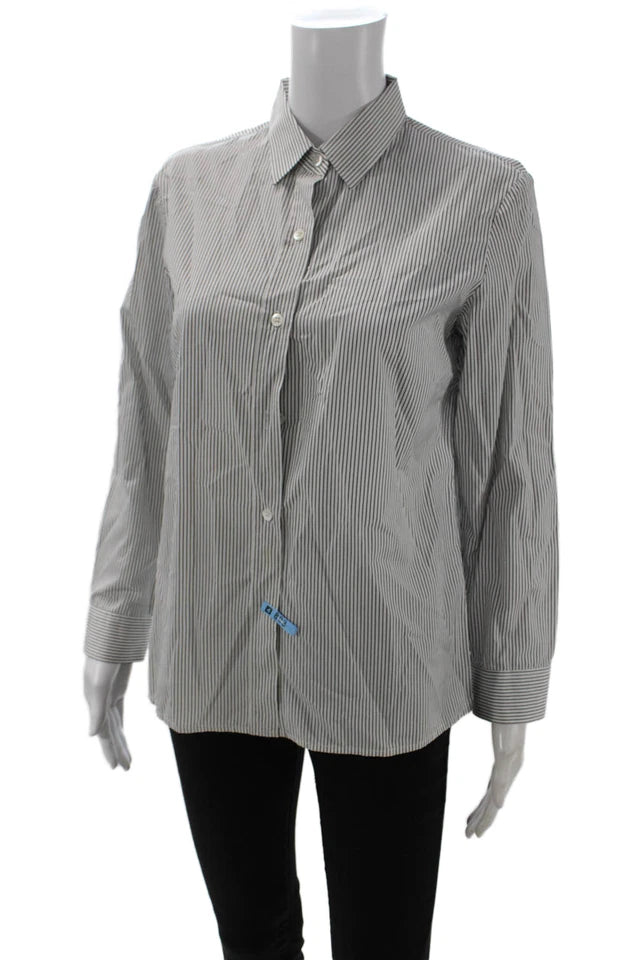 Dries Van Noten, Black Cotton Striped Button-Up Shirt